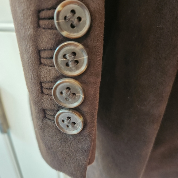 Zegna MEN'S LEATHER size 60 brown suede jkt..looks new - Picture 4 of 14